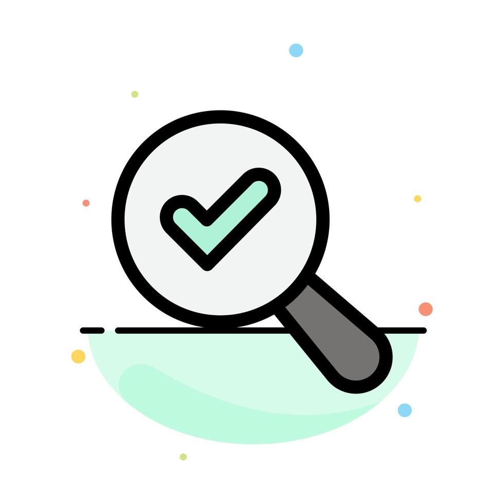 Find Search View Abstract Flat Color Icon Template vector