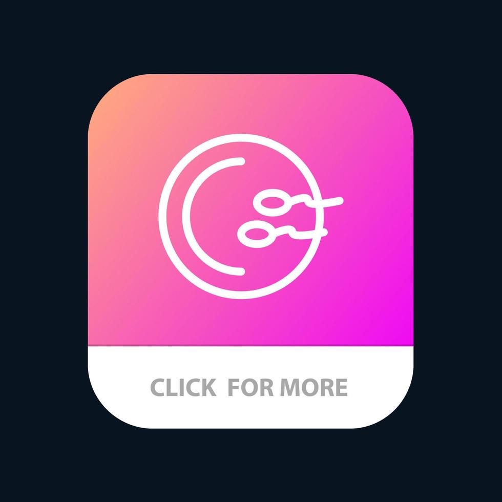 Process Medical Reproduction Medicine Mobile App Button Android and IOS Line Version vector
