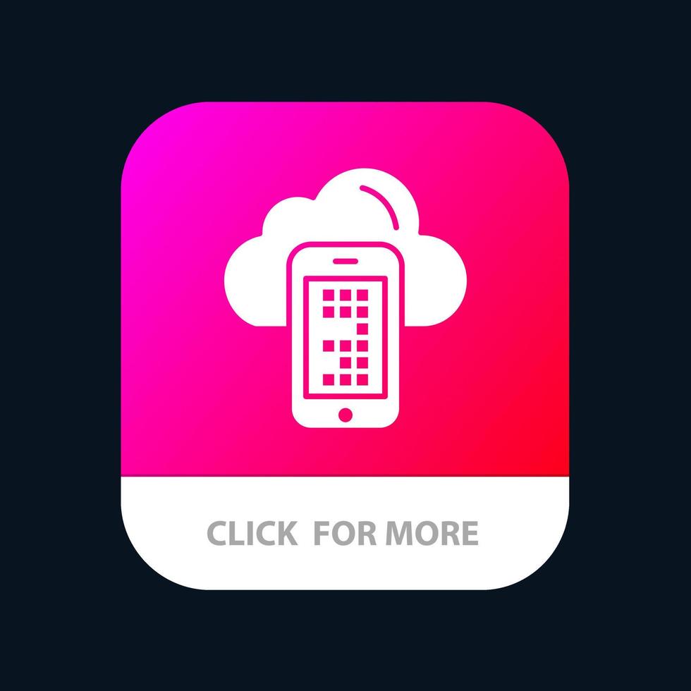 Cloud Computing Mobile Cell Mobile App Icon Design vector