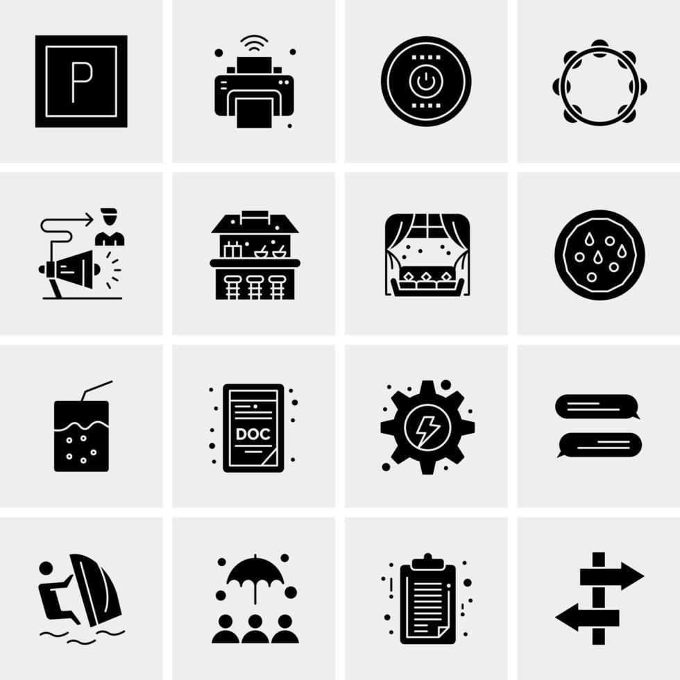 16 Universal Business Icons Vector Creative Icon Illustration to use in web and Mobile Related project