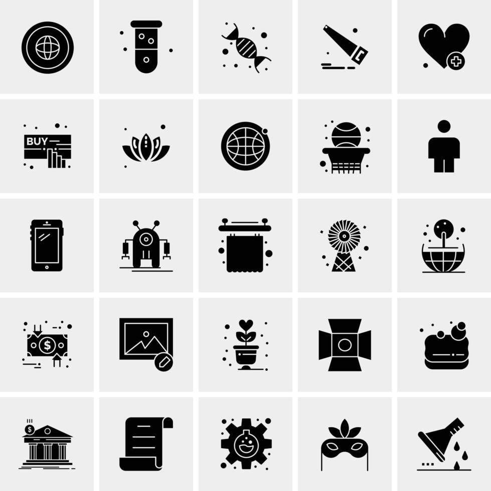 25 iconos de negocios universales vector ilustración de icono creativo para usar en proyectos relacionados con la web y dispositivos móviles