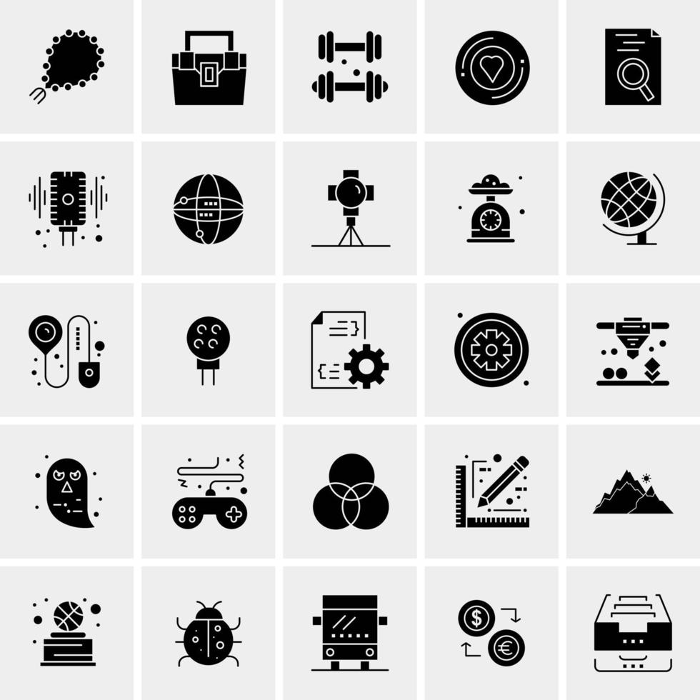 25 iconos de negocios universales vector ilustración de icono creativo para usar en proyectos relacionados con la web y dispositivos móviles