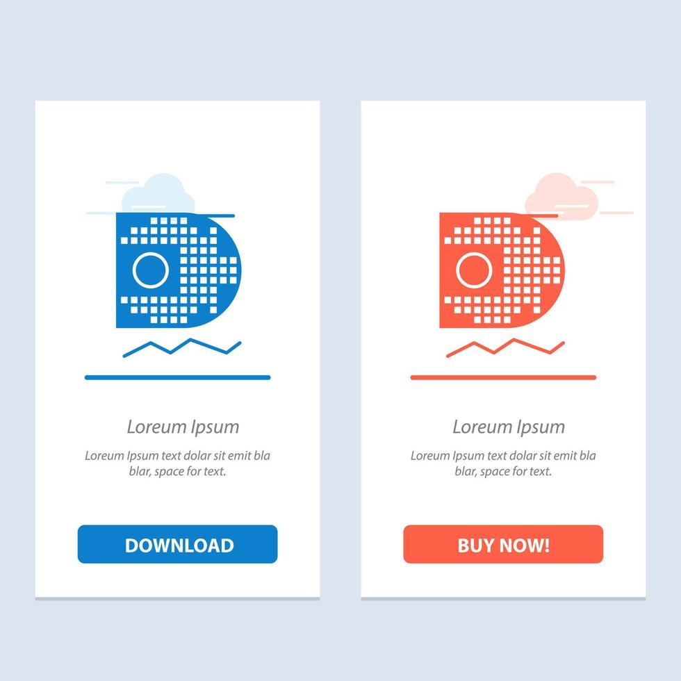 Data Science Data Science Mining  Blue and Red Download and Buy Now web Widget Card Template vector