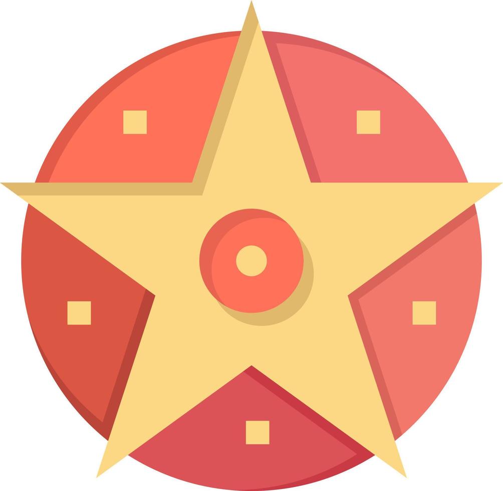 Pentacle Satanic Project Star  Flat Color Icon Vector icon banner Template