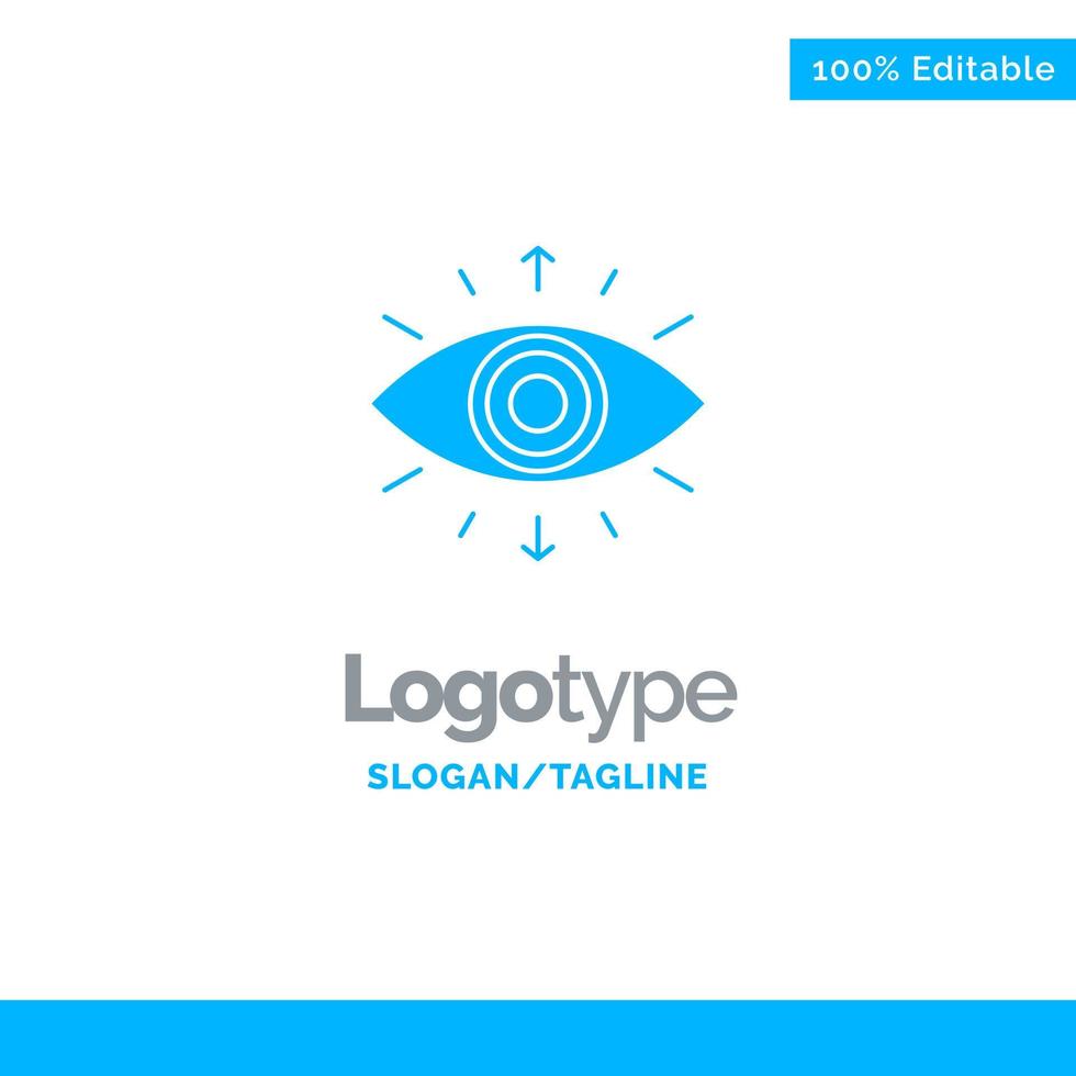 Eye Symbol Secret Society Member  Blue Solid Logo Template Place for Tagline vector