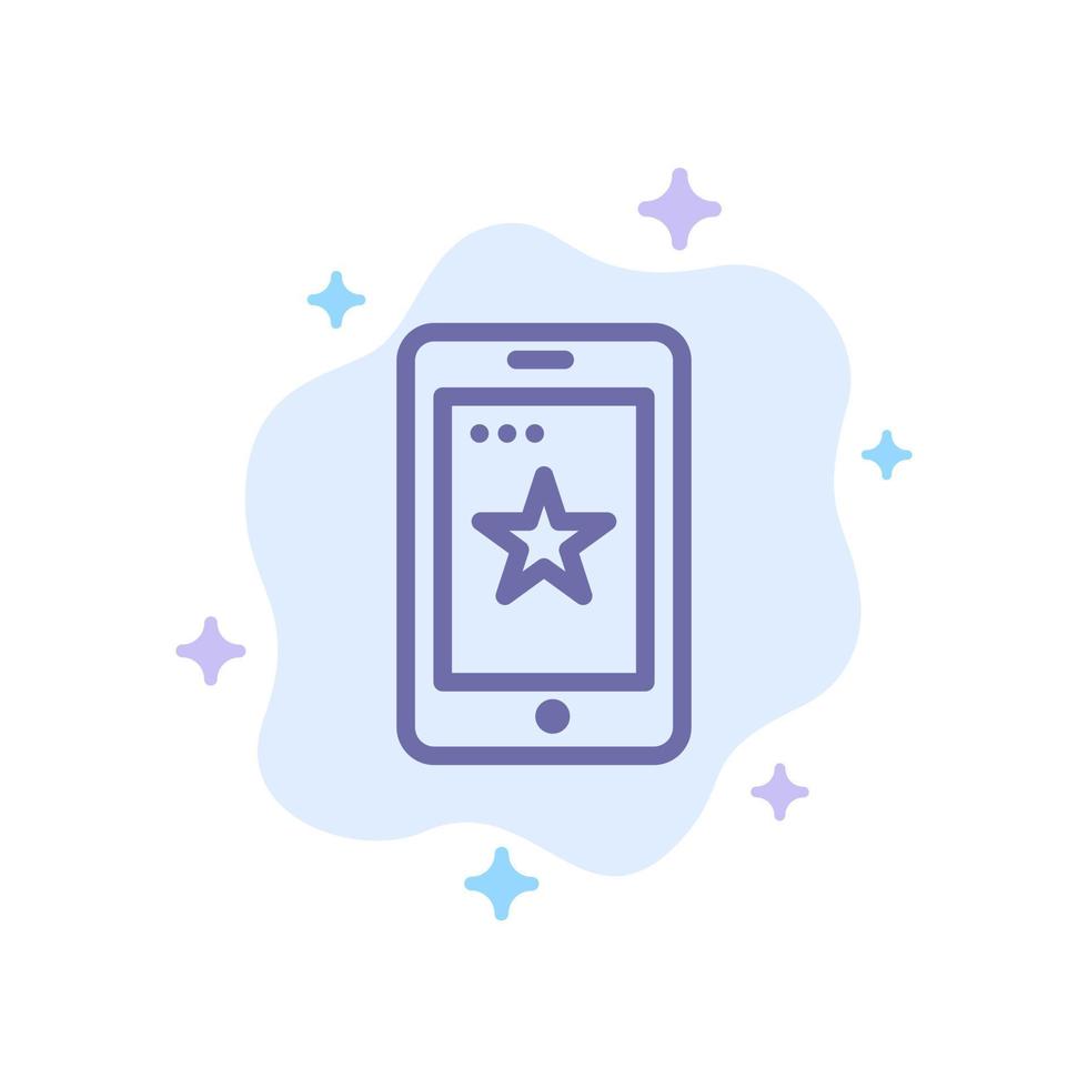 Mobile Phone Cell Ireland Blue Icon on Abstract Cloud Background vector