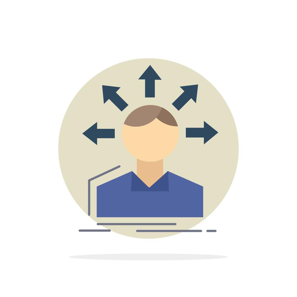 conversion difference diversity options structure user transition Flat Color Icon Vector