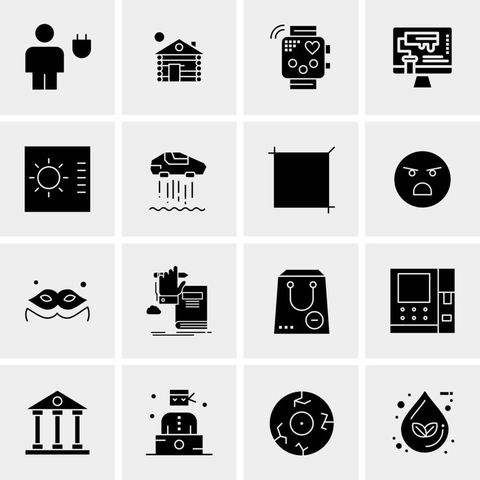 16 iconos universales de negocios vector ilustración de icono creativo para usar en proyectos relacionados con la web y dispositivos móviles