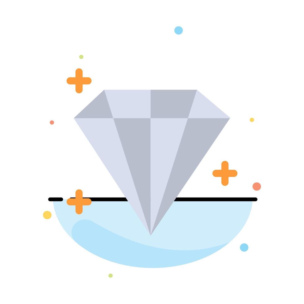 Diamond Jewel User Abstract Flat Color Icon Template vector