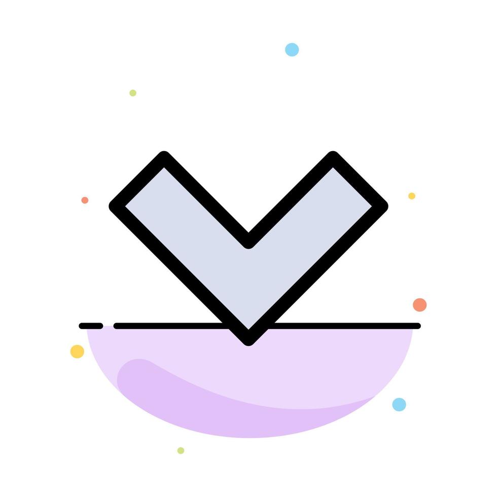 Arrow Down Back Abstract Flat Color Icon Template vector