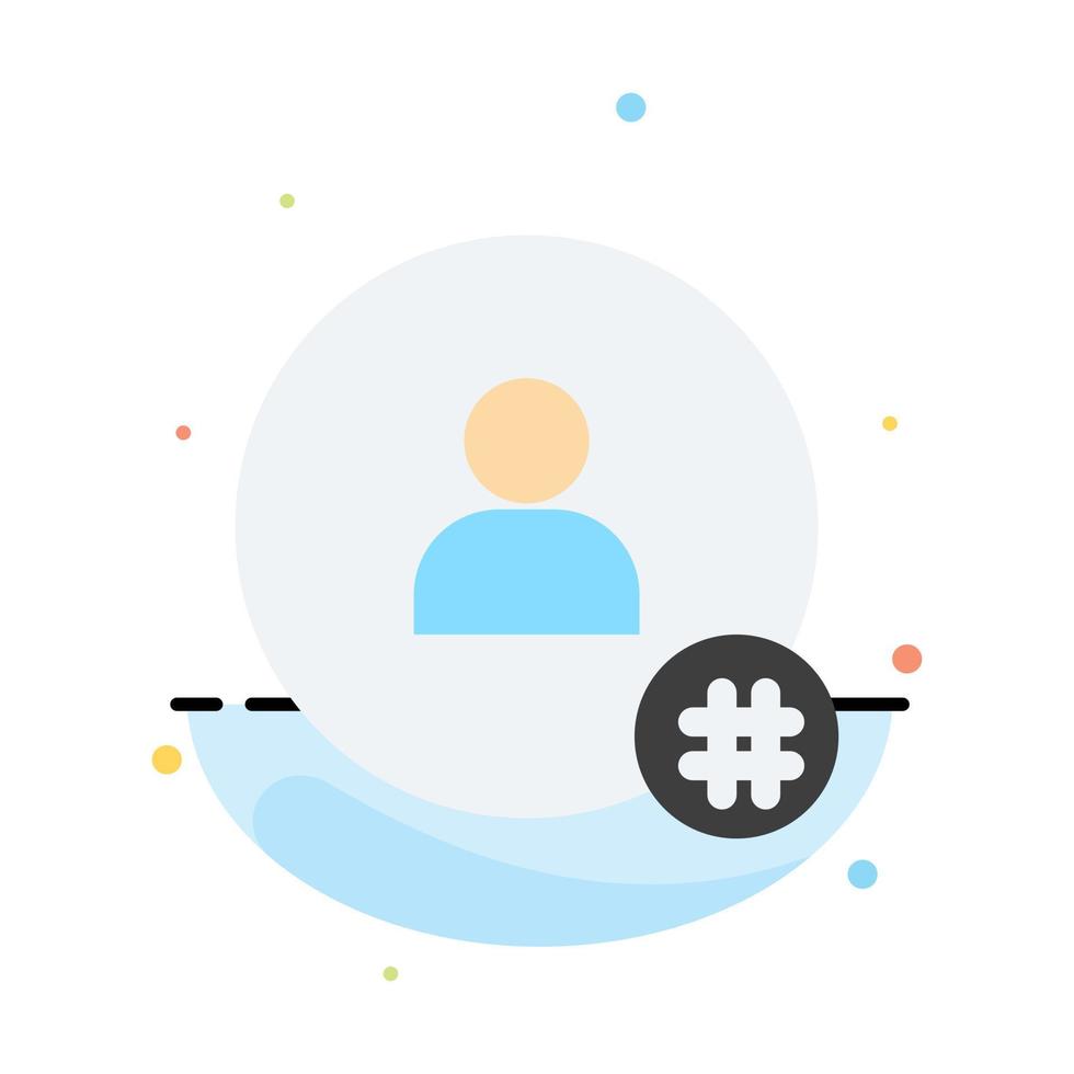 Follow Hash tag Tweet Twitter Contact Abstract Flat Color Icon Template vector