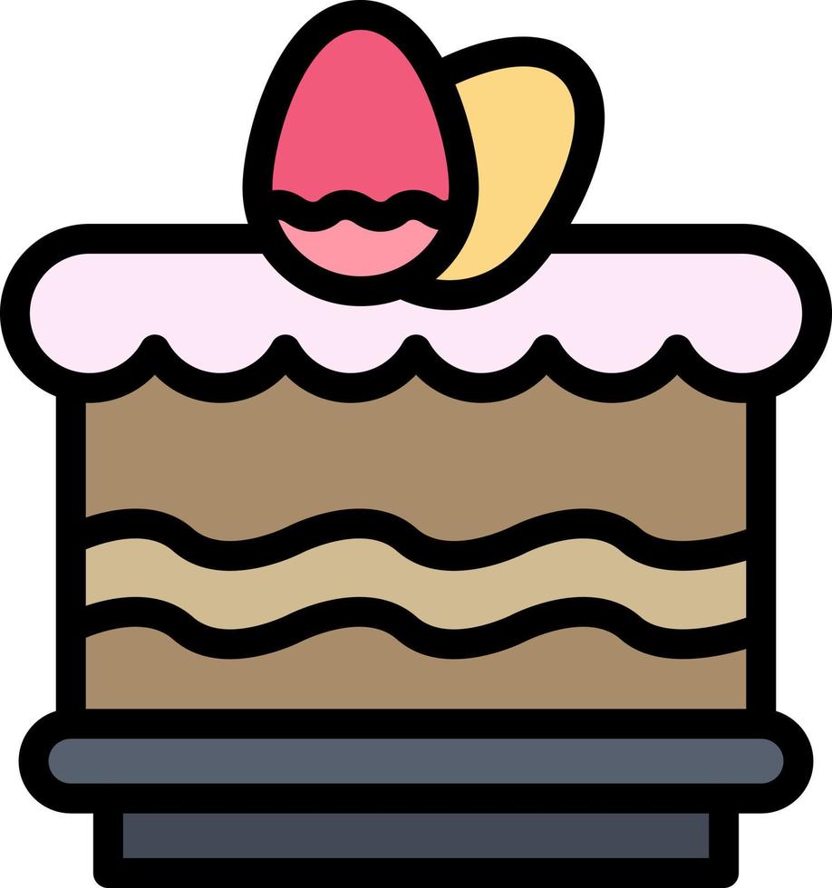 Crack Easter Eat Egg  Flat Color Icon Vector icon banner Template