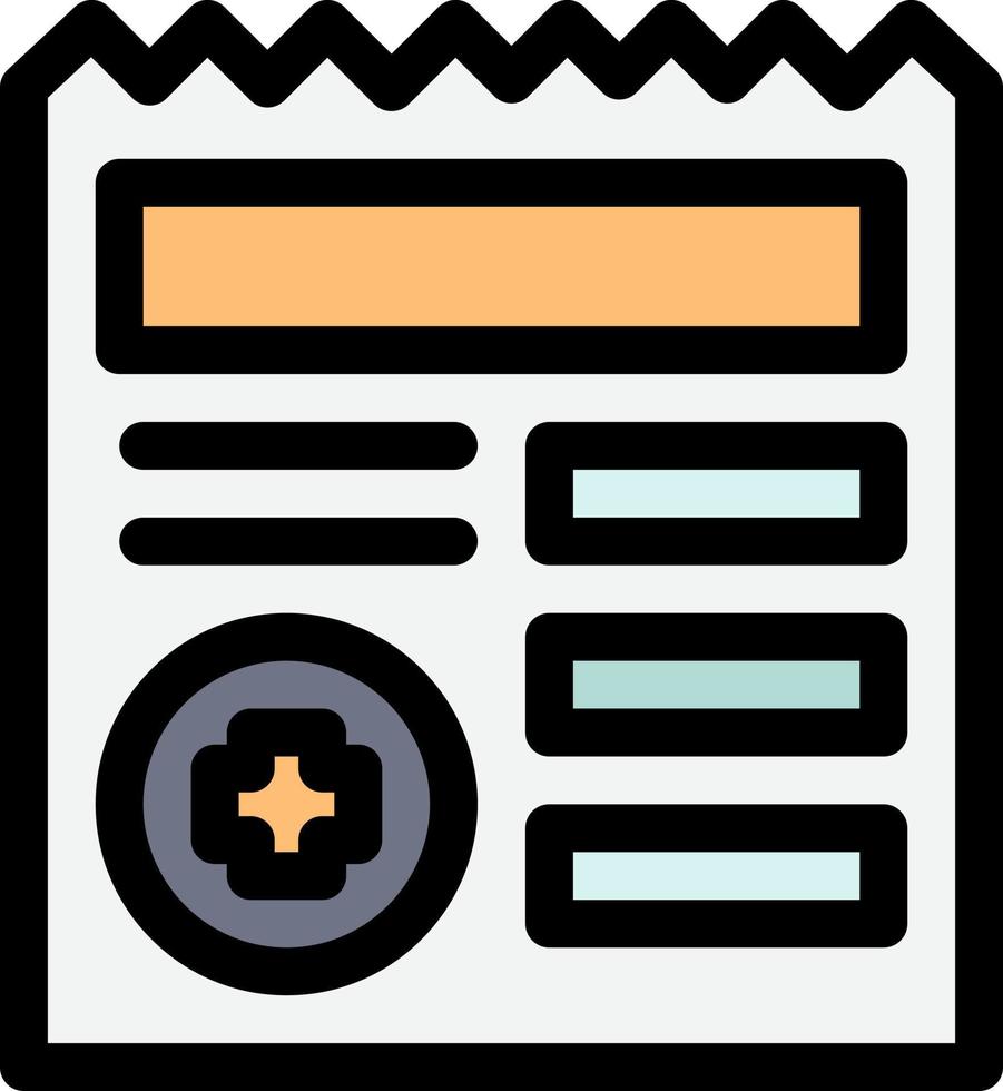 Basic Document Ui Medical  Flat Color Icon Vector icon banner Template