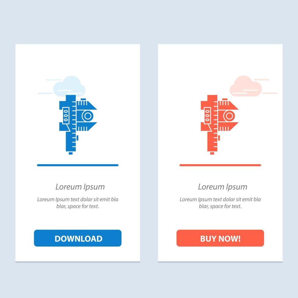 Measuring Accuracy Measure Small Tiny  Blue and Red Download and Buy Now web Widget Card Template vector