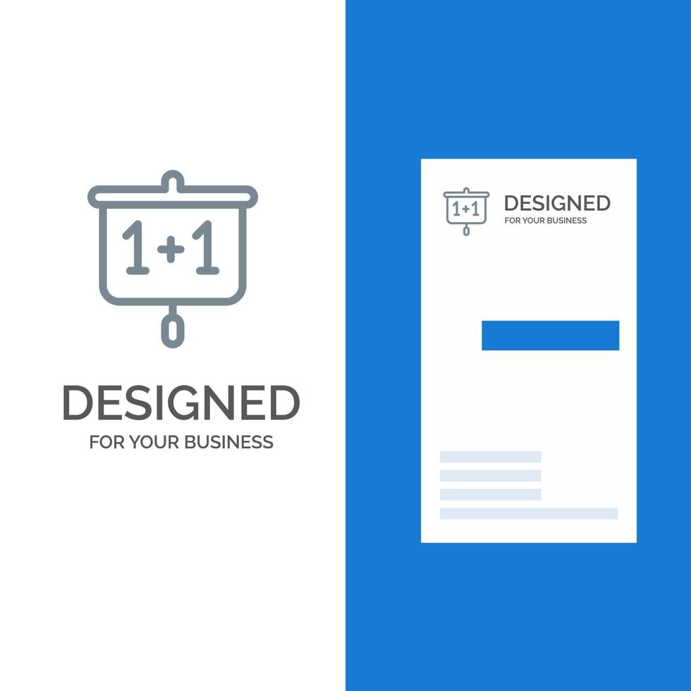 Chart Education Presentation School Grey Logo Design and Business Card Template vector