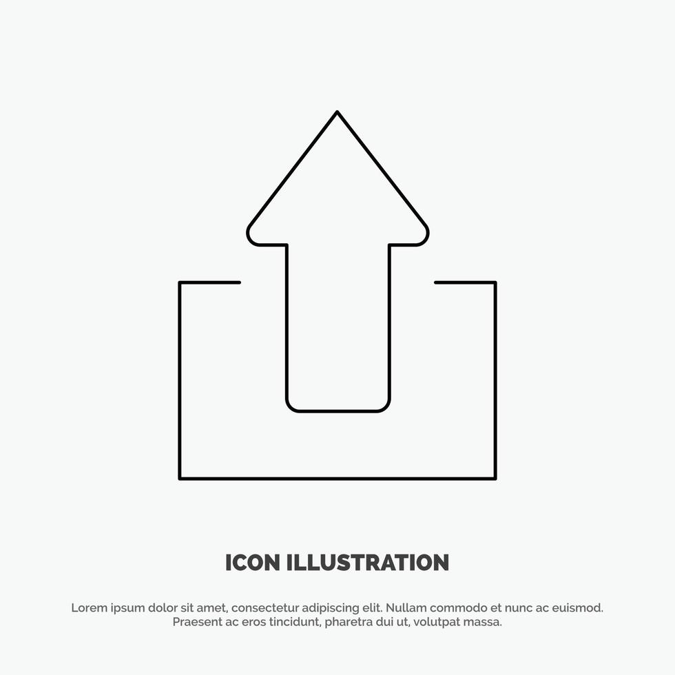 Arrow Arrows Up Upload Line Icon Vector