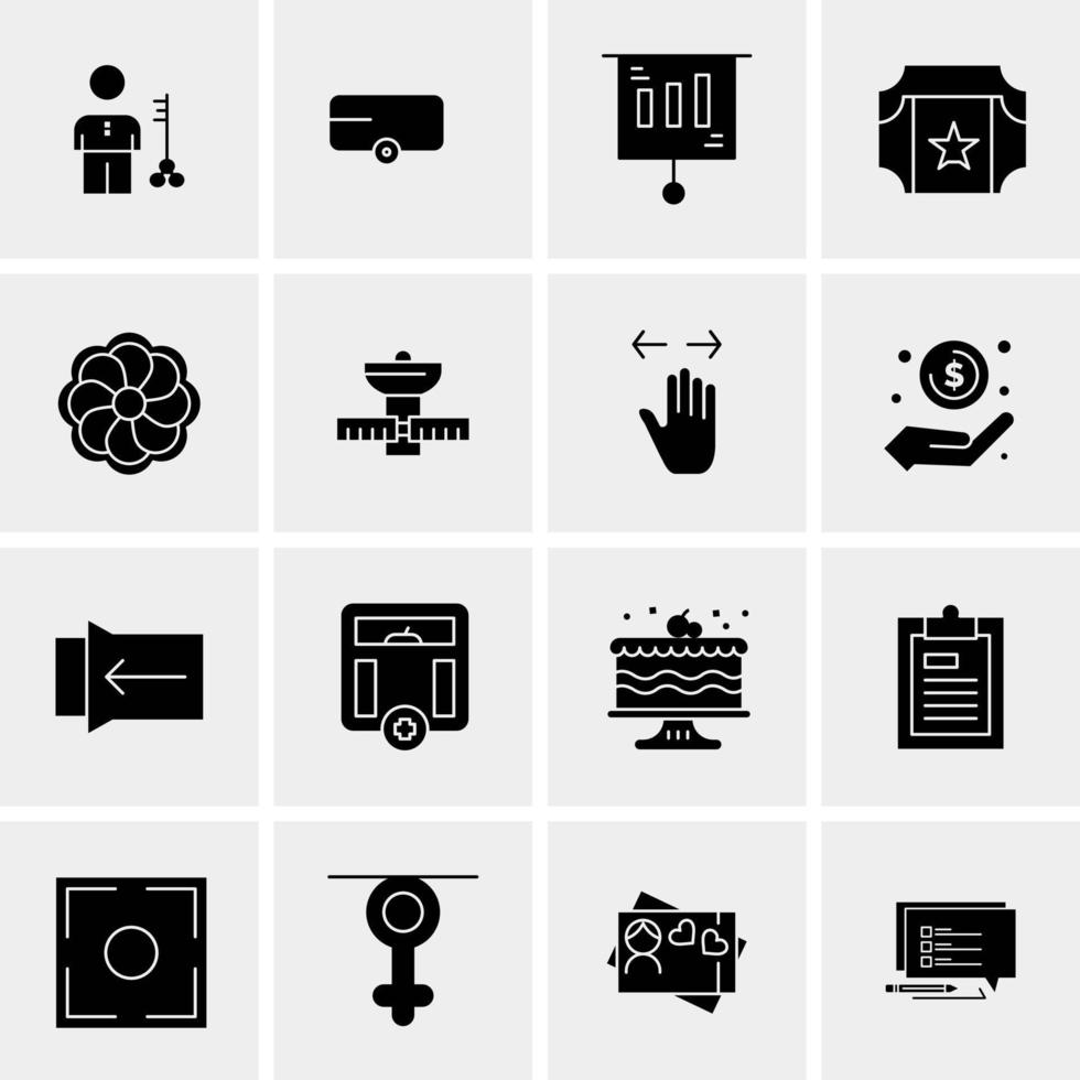 16 Business Universal Icons Vector Creative Icon Illustration to use in web and Mobile Related project