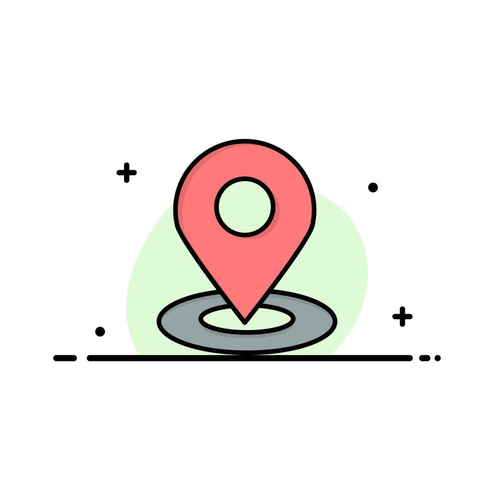 Browse Map Navigation Location Business Logo Template Flat Color vector