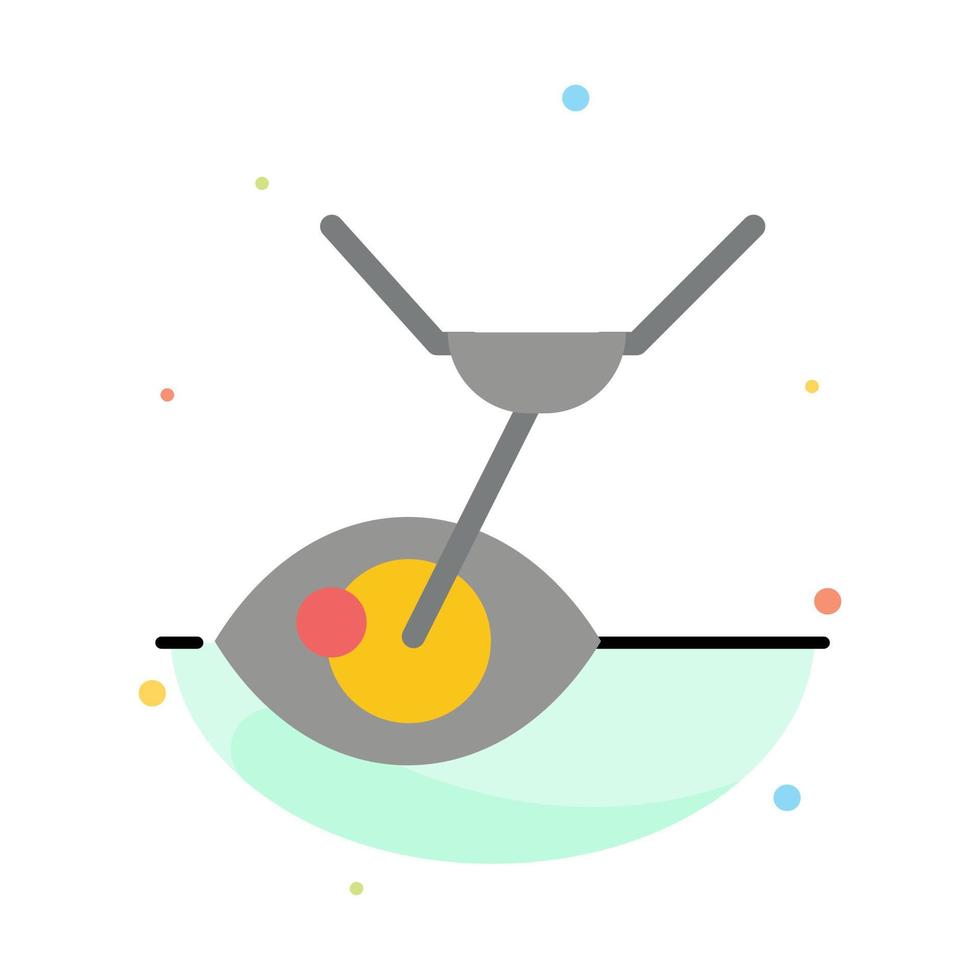 Eye Surgery Eye Treatment Laser Surgery Lasik Abstract Flat Color Icon Template vector