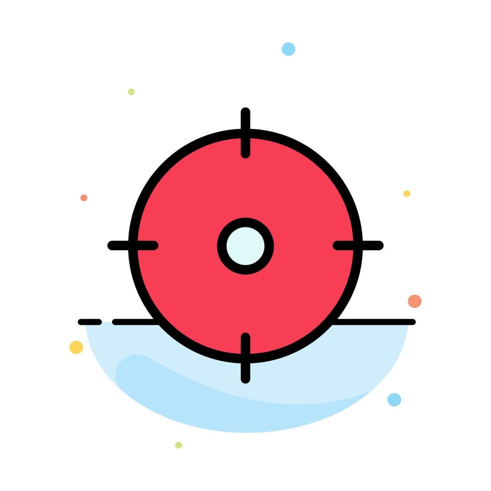 Archer Target Goal Aim Abstract Flat Color Icon Template vector