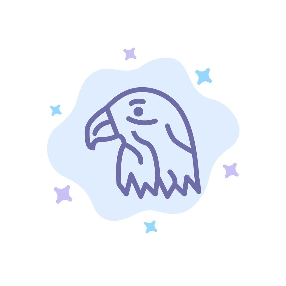 Animal Bird Eagle Usa Blue Icon on Abstract Cloud Background vector