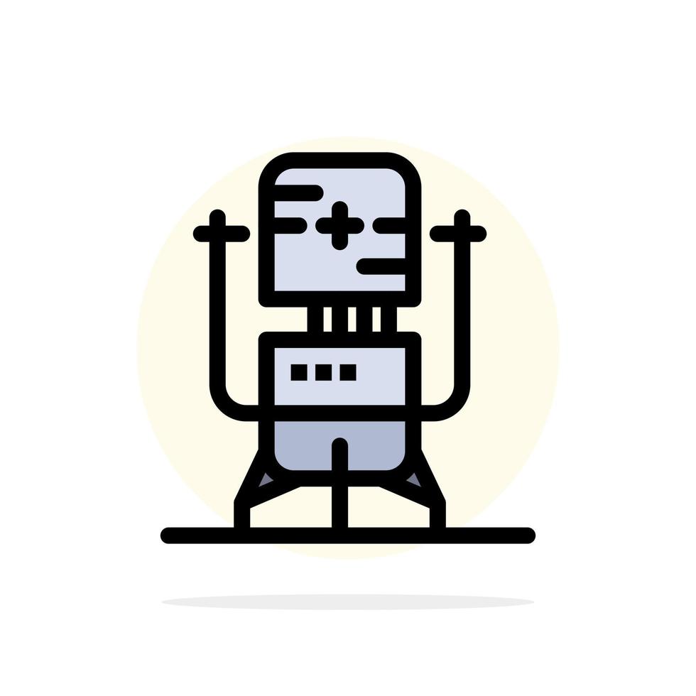 Biochip Bot Future Machine Medical Abstract Circle Background Flat color Icon vector
