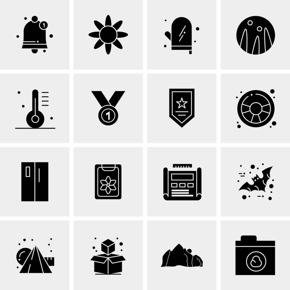 16 iconos universales de negocios vector ilustración de icono creativo para usar en proyectos relacionados con la web y dispositivos móviles