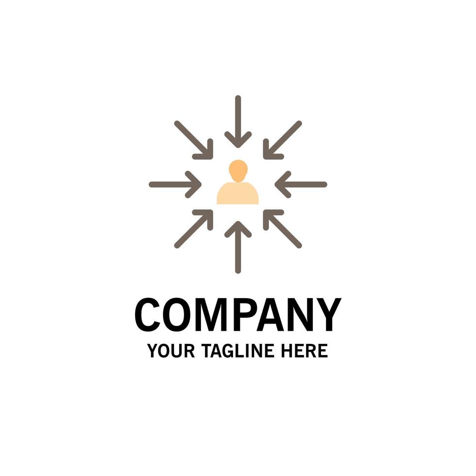 Candidate Choice Choose Focus Selection Business Logo Template Flat Color vector