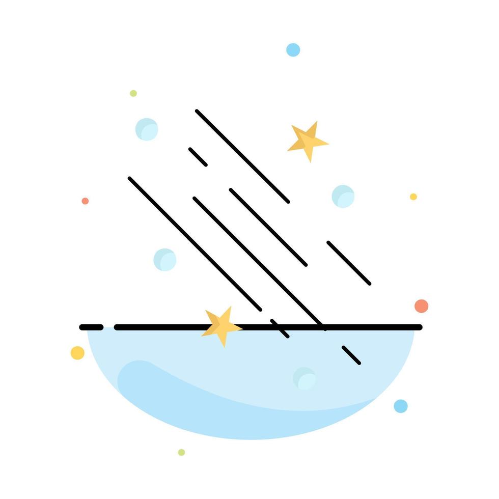 star shooting star falling space stars Flat Color Icon Vector