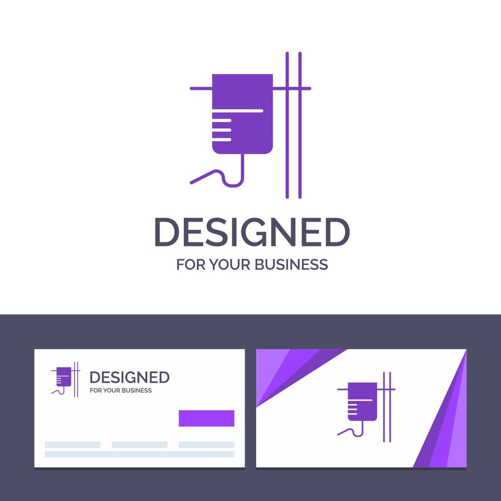 Creative Business Card and Logo template Healthcare Medical Rehydration Transfusion Vector Illustration