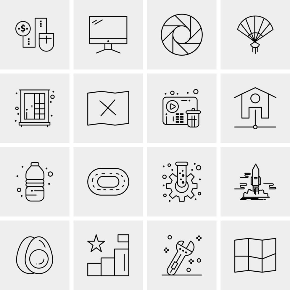 16 Business Universal Icons Vector Creative Icon Illustration to use in web and Mobile Related project