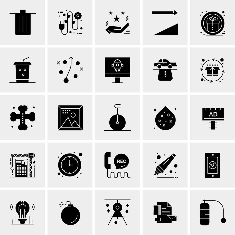 25 iconos de negocios universales vector ilustración de icono creativo para usar en proyectos relacionados con la web y dispositivos móviles