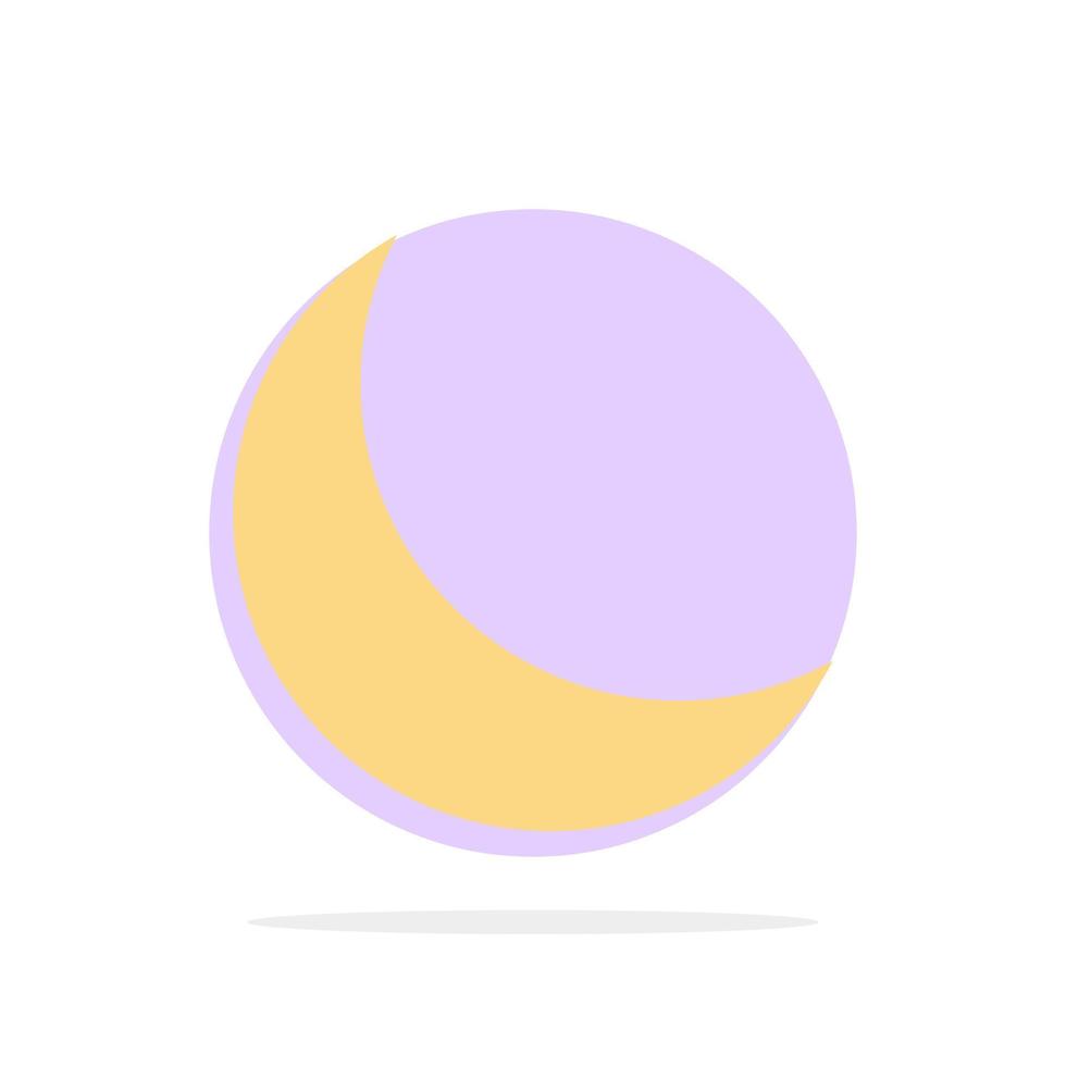 luna noche dormir natural abstracto círculo fondo plano color icono vector
