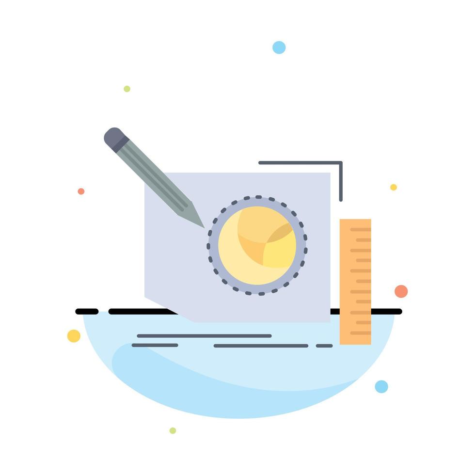 Content design frame page text Flat Color Icon Vector