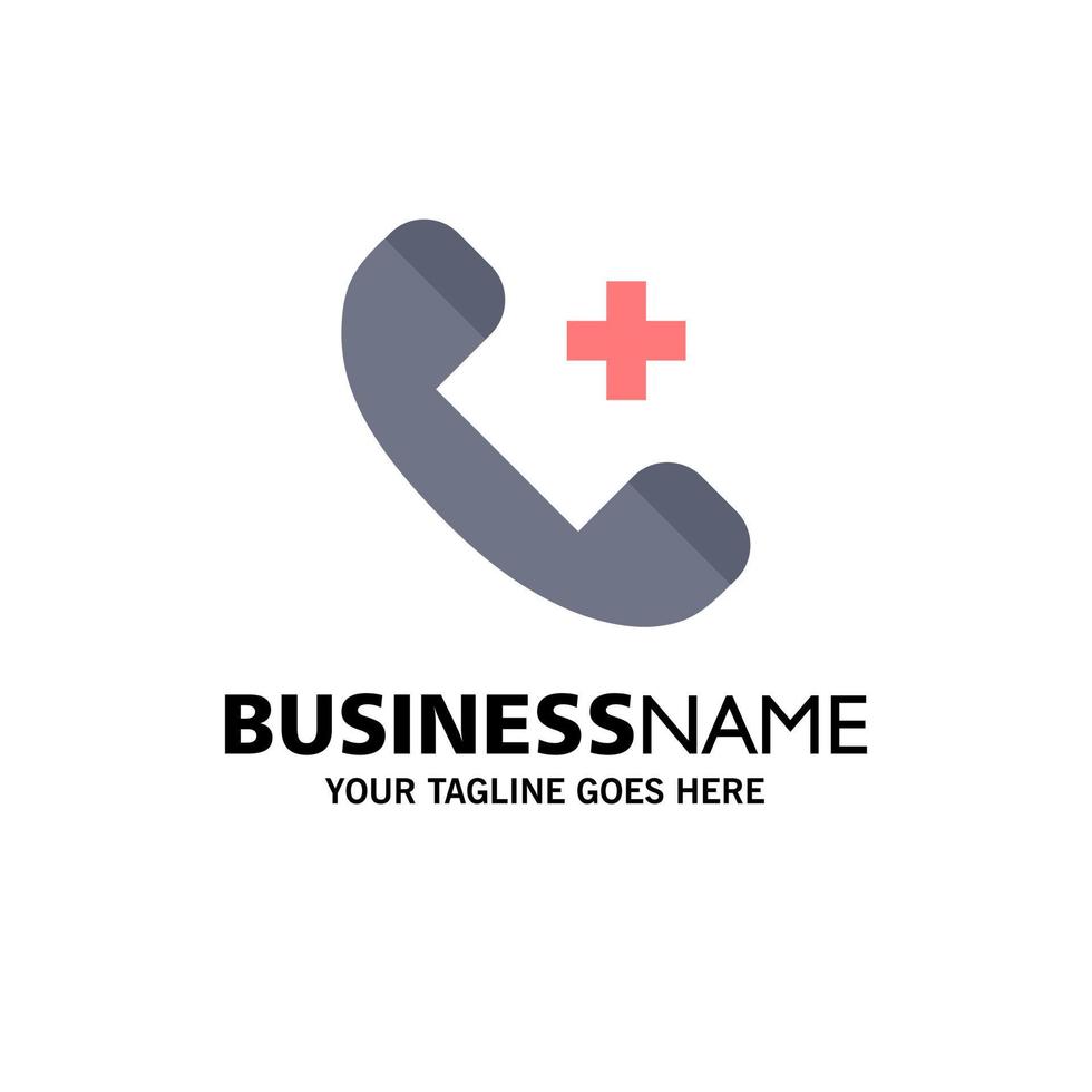Call Ring Hospital Phone Delete Business Logo Template Flat Color vector