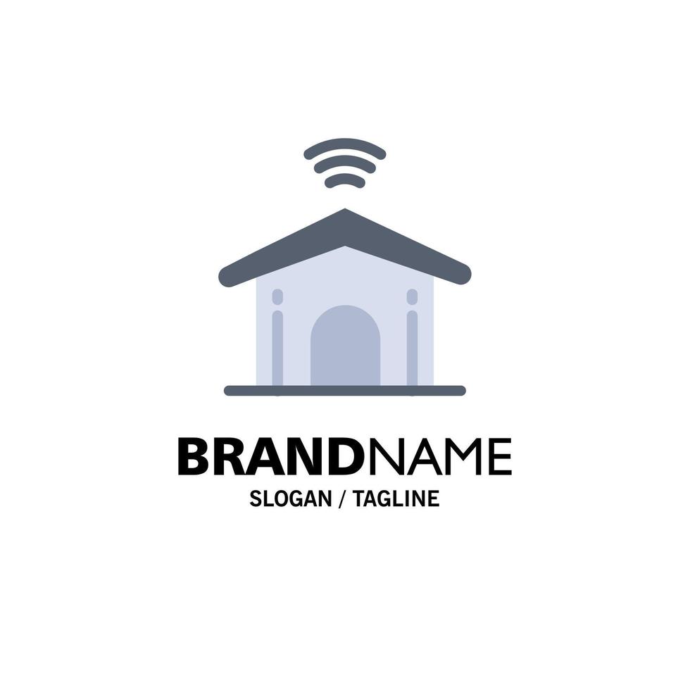 Electronic Home Smart Technology Business Logo Template Flat Color vector