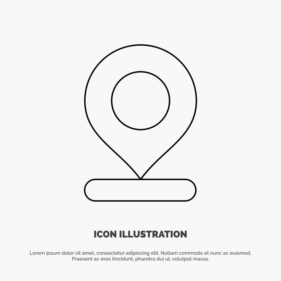 Location Map Marker Pin Line Icon Vector