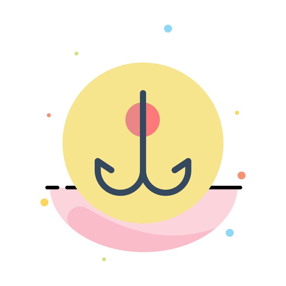 plantilla de icono de color plano abstracto deportivo de anzuelo de pesca señuelo vector