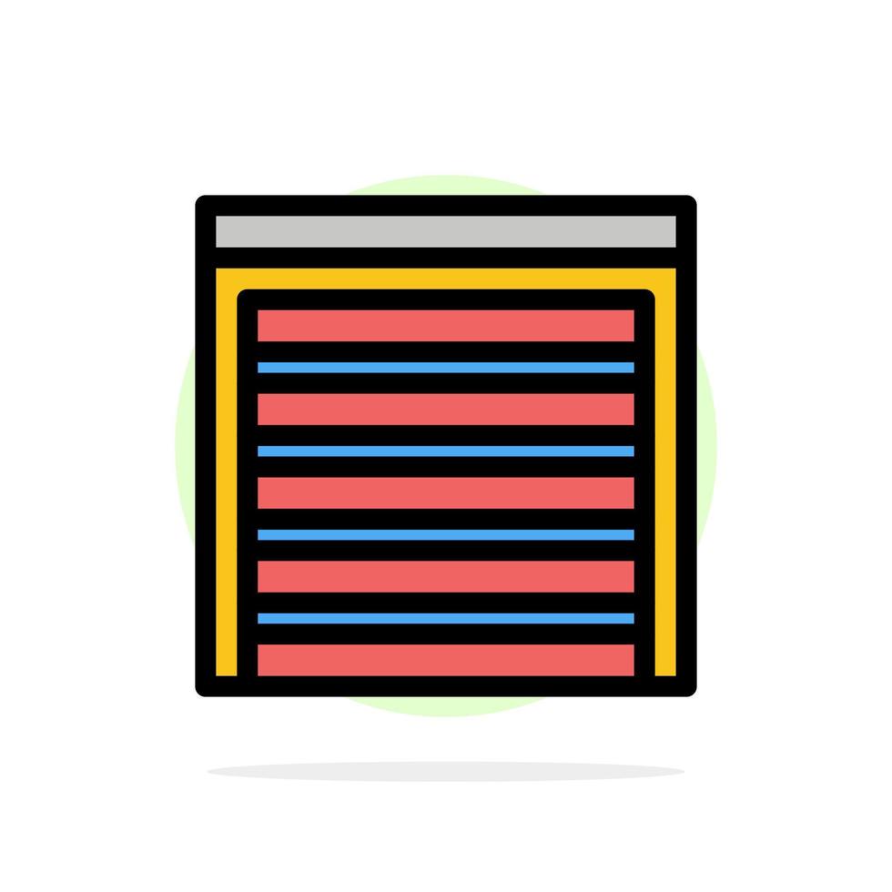 Door City Construction House Abstract Circle Background Flat color Icon vector