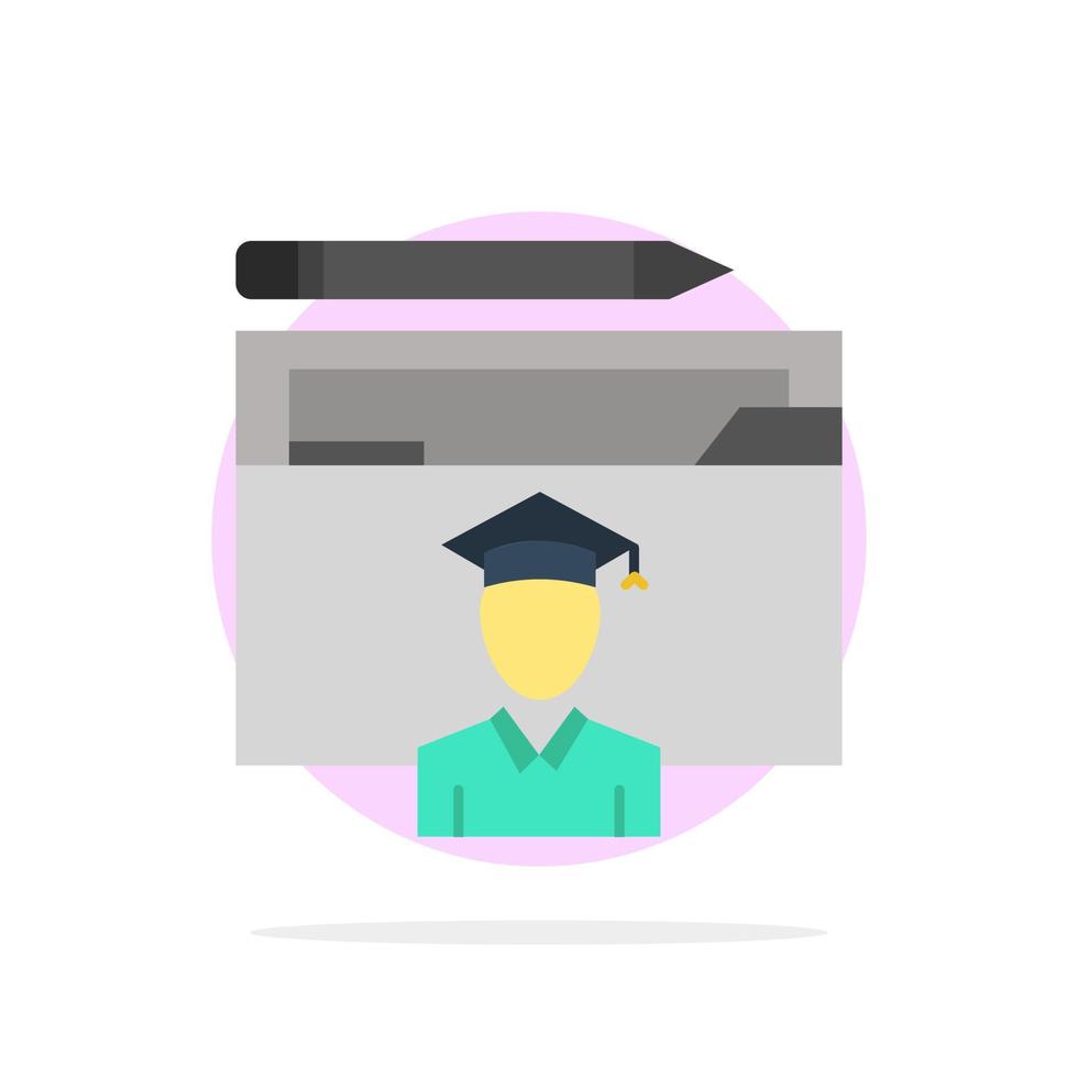 Avatar Education Graduate Graduation Scholar Abstract Circle Background Flat color Icon vector