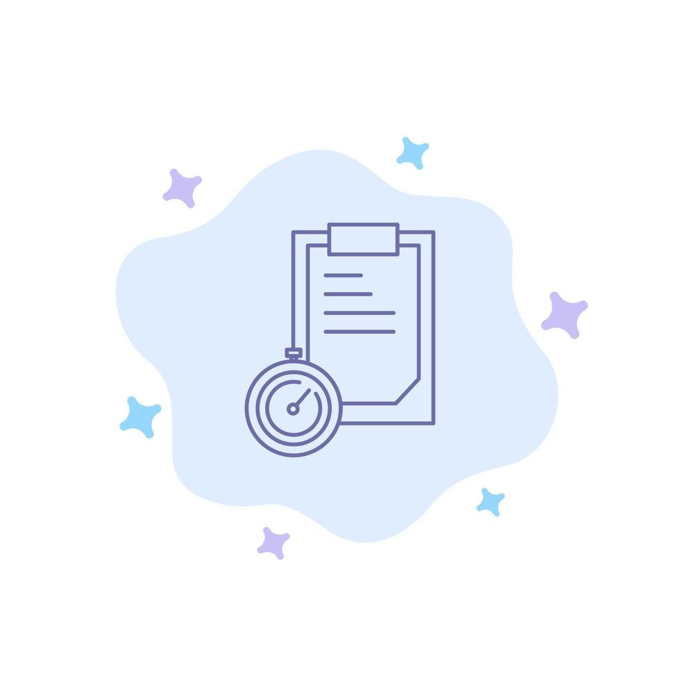 Deadline Business Planning Time Blue Icon on Abstract Cloud Background vector