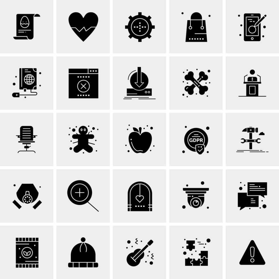 25 iconos de negocios universales vector ilustración de icono creativo para usar en proyectos relacionados con la web y dispositivos móviles