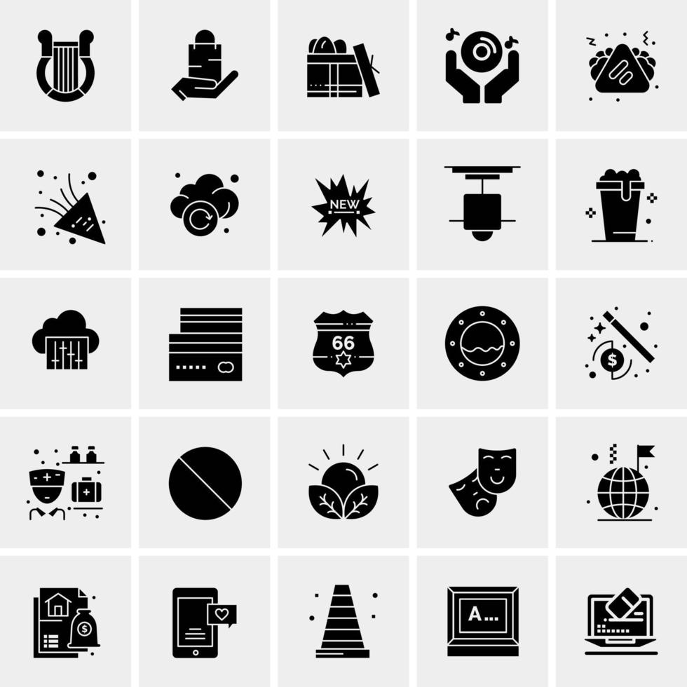 25 iconos de negocios universales vector ilustración de icono creativo para usar en proyectos relacionados con la web y dispositivos móviles