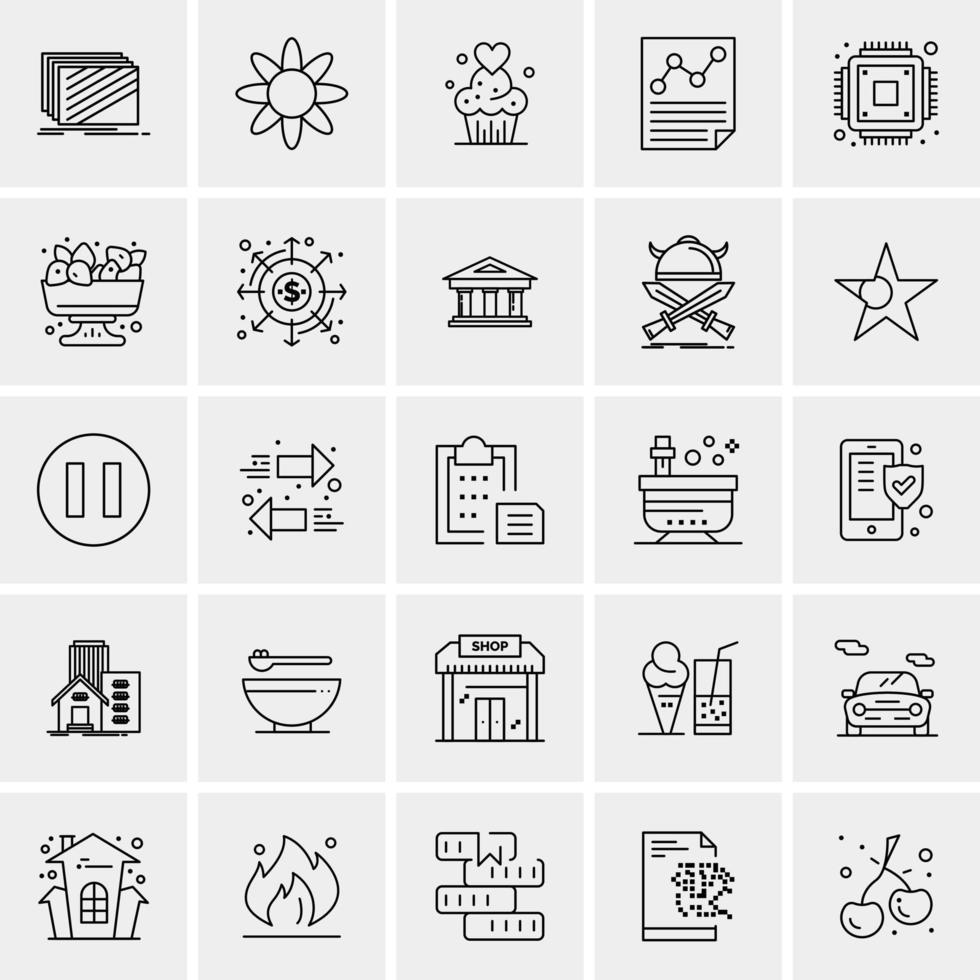 25 Universal Business Icons Vector Creative Icon Illustration to use in web and Mobile Related project