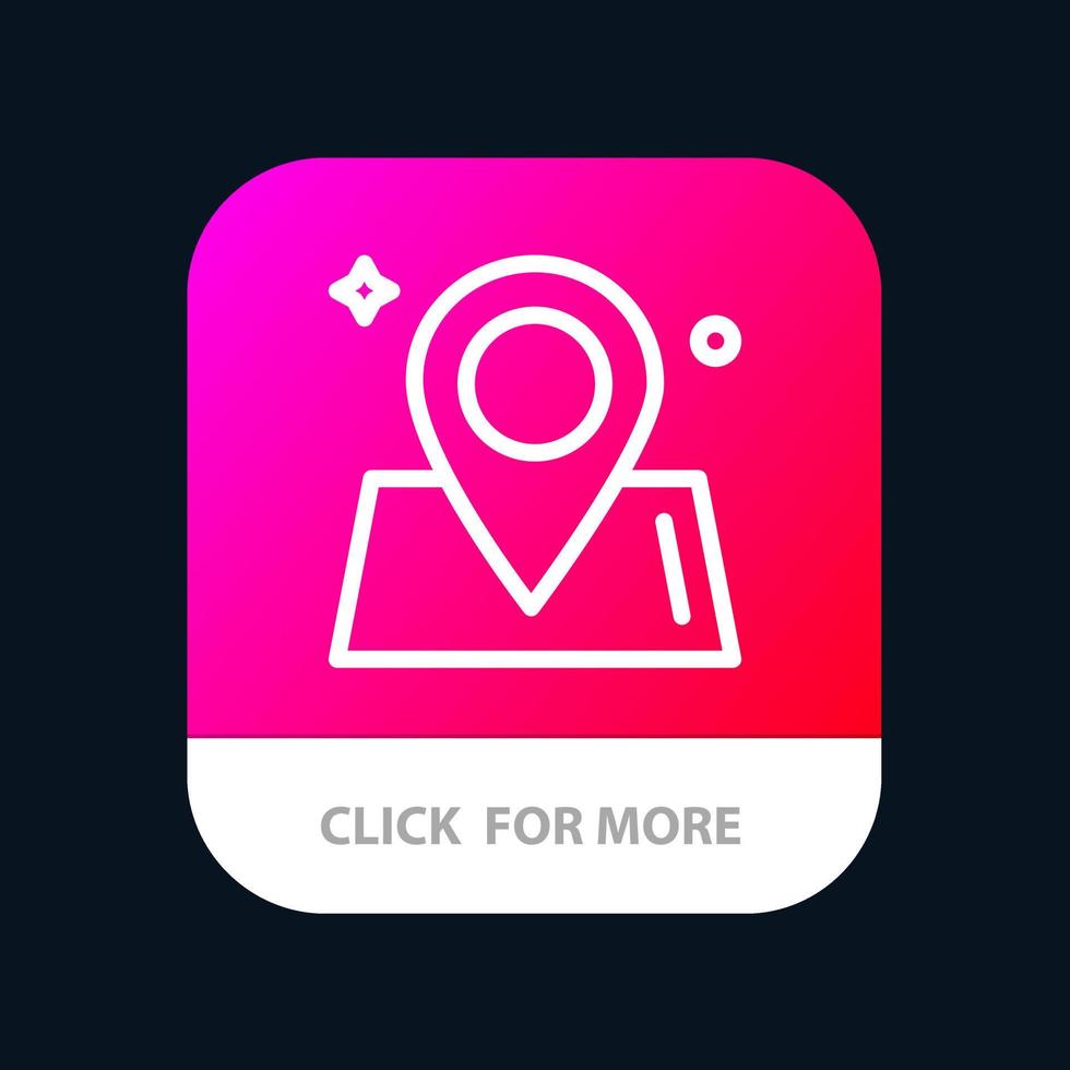 Location Map Way World Mobile App Button Android and IOS Line Version vector