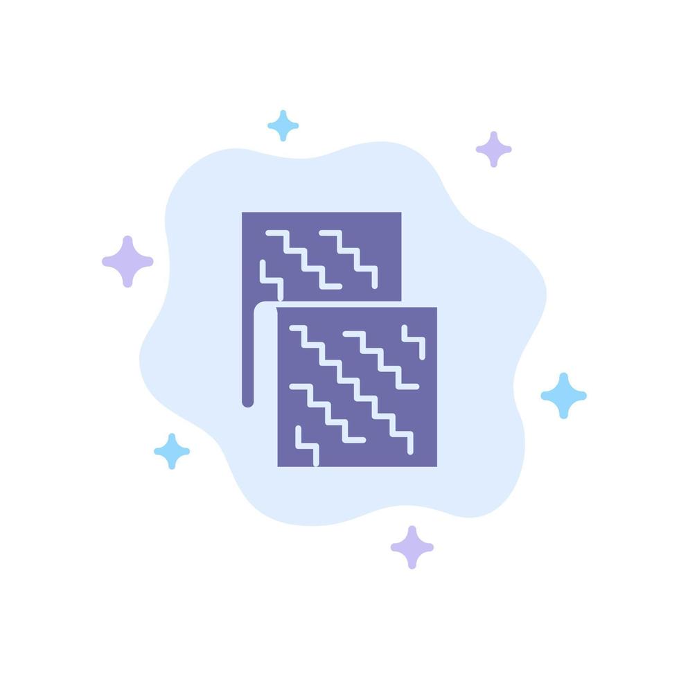 Cloth Electronic Fabric Future Material Blue Icon on Abstract Cloud Background vector