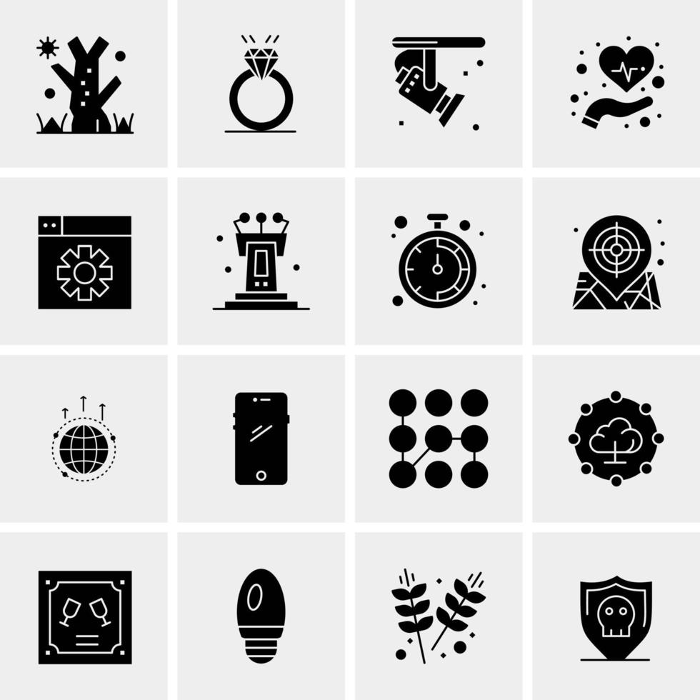 16 Business Universal Icons Vector Creative Icon Illustration to use in web and Mobile Related project