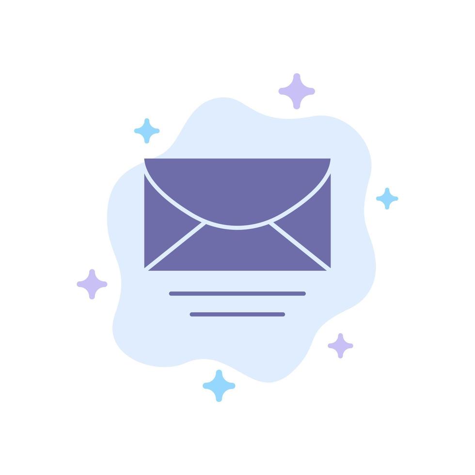 Mail Email Message Global Blue Icon on Abstract Cloud Background vector