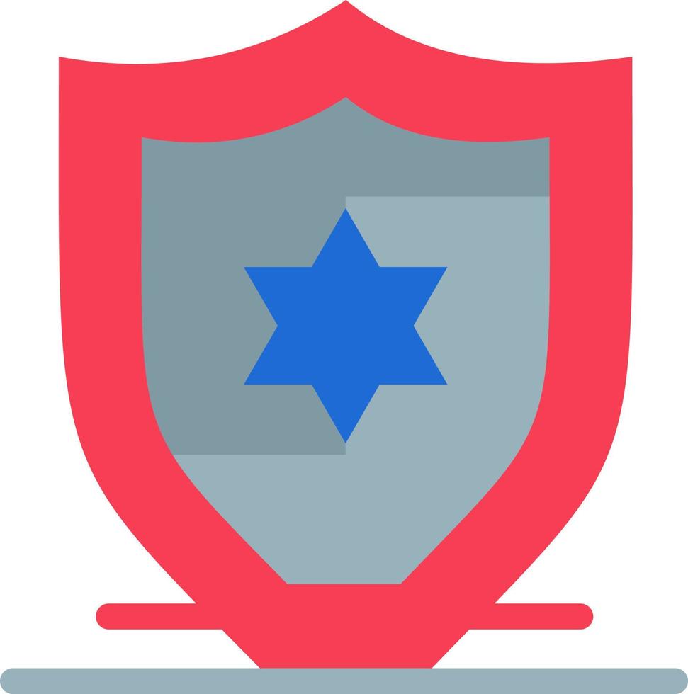 American Protection Shield  Flat Color Icon Vector icon banner Template