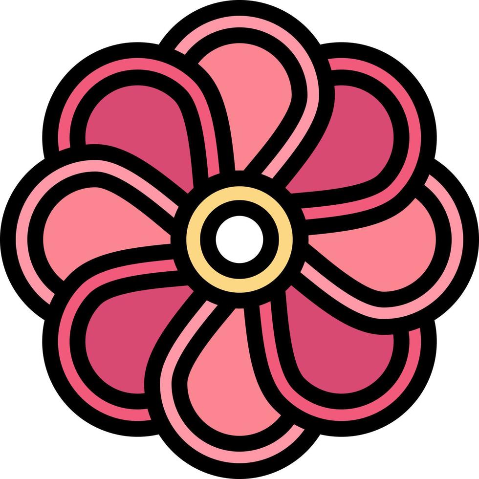 Flower Nature Plant Spring  Flat Color Icon Vector icon banner Template